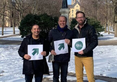Rodrigo Ramirez of UC Chile, Cristiano Burmester of UC São Paolo and Carlson